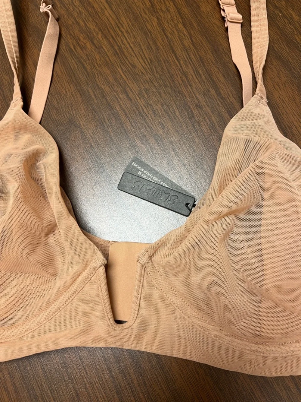 Skims Mesh One Wire Bra in Ochre, size 36 DD, new with tags - Picture 4 of 12